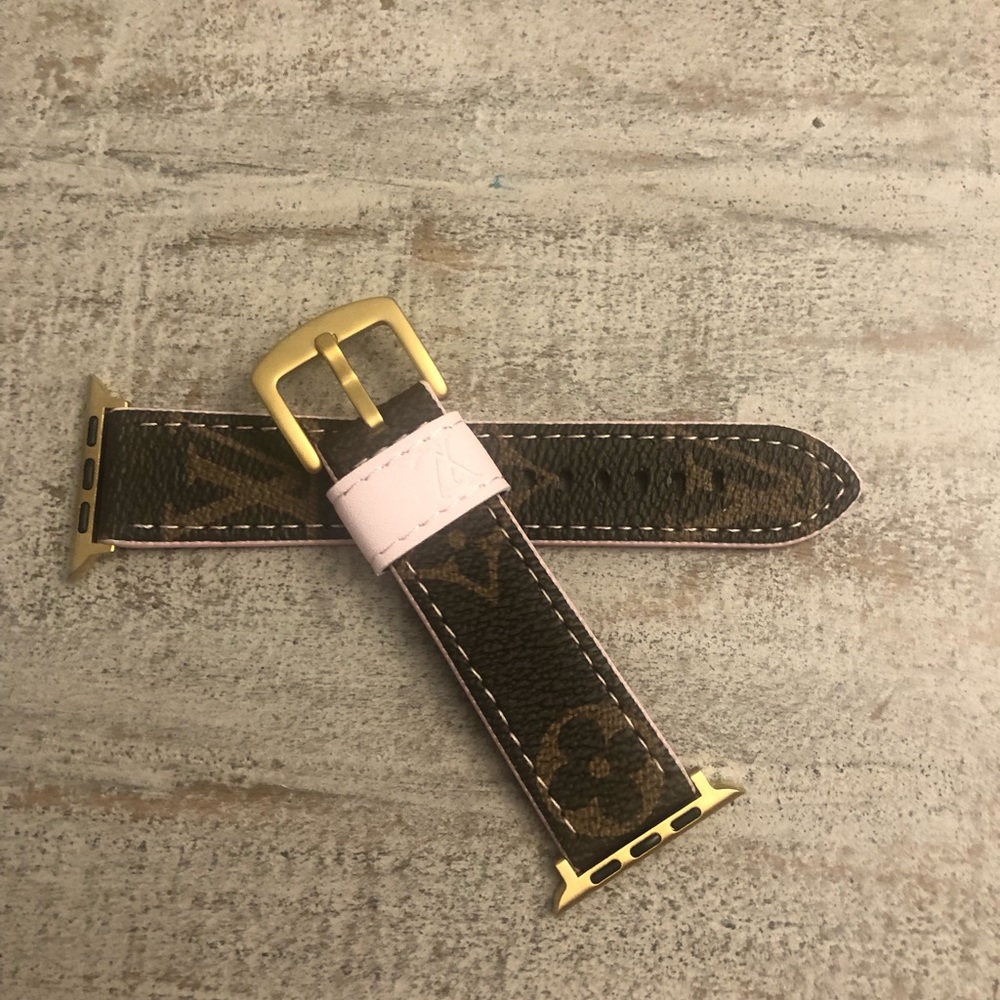 Repurposed LV Apple Watch Band 38/40/41mm/Genuine Leather/.